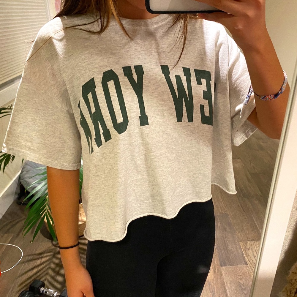 Brandy Melville New York Spellout Shirt John Galt